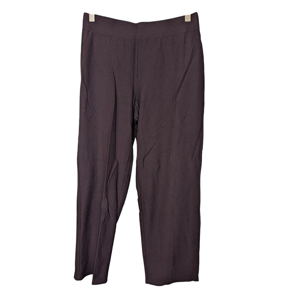 Eileen Fisher Petite Small Womens Pull On Brown Cropped Business Pants